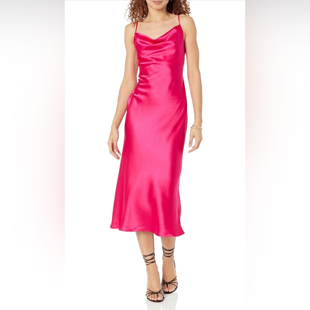 NWT The Drop Sleek Pink Satin Slip Dress